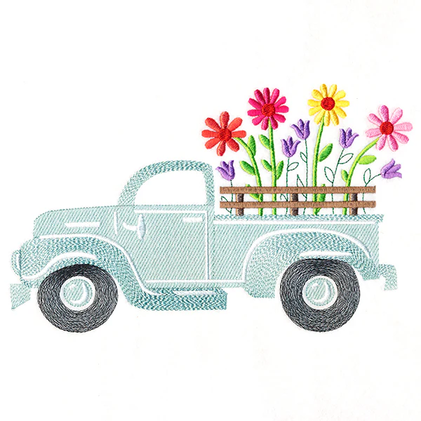 Retro Daisy Flower Truck - Image 5