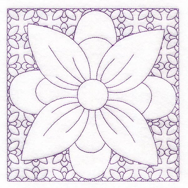Retro Details Flower Quilting 1 (Double Run) - Image 5