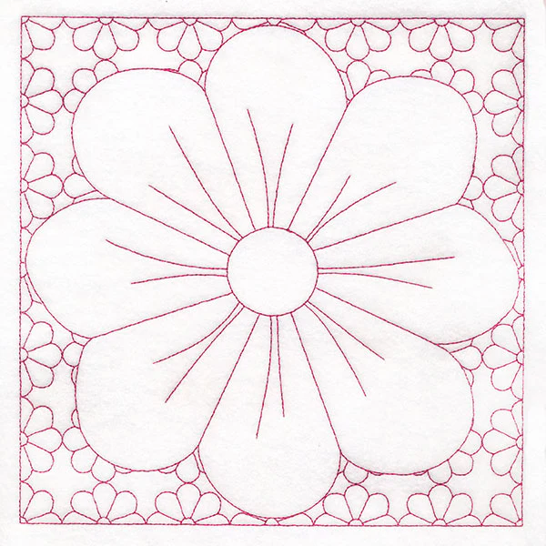 Retro Details Flower Quilting 2 (Double Run)