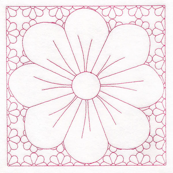 Retro Details Flower Quilting 2 (Double Run) - Image 2