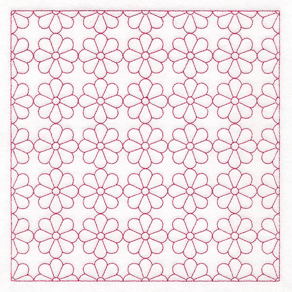 Retro Details Flower Quilting Pattern 2 (Double Run) - Image 2