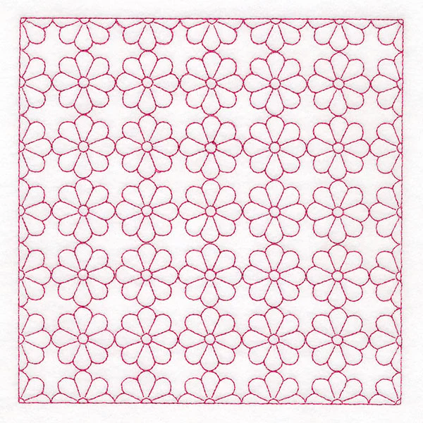 Retro Details Flower Quilting Pattern 2 (Double Run) - Image 3