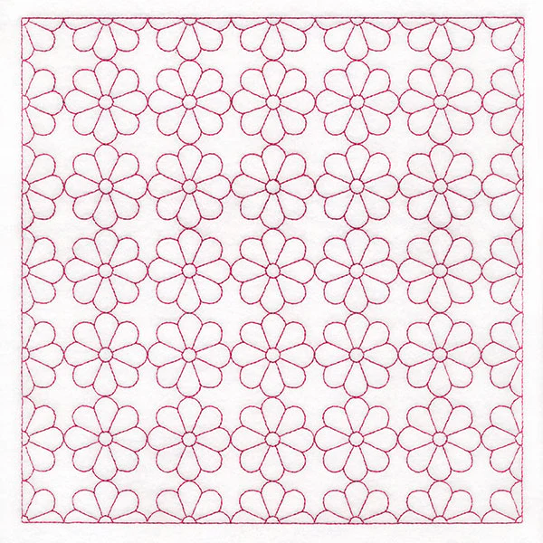 Retro Details Flower Quilting Pattern 2 (Double Run) - Image 5