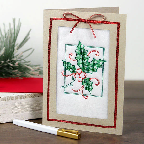 Retro Gingham Christmas Holly - Image 12