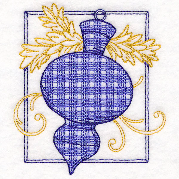 Retro Gingham Christmas Ornament - Image 5