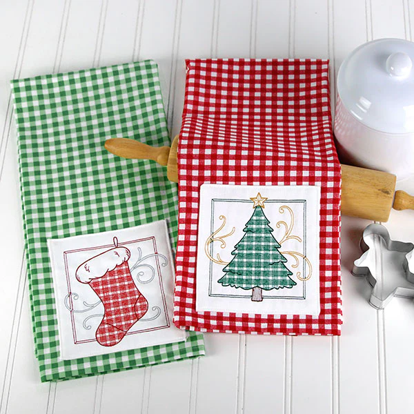 Retro Gingham Christmas Stocking - Image 12