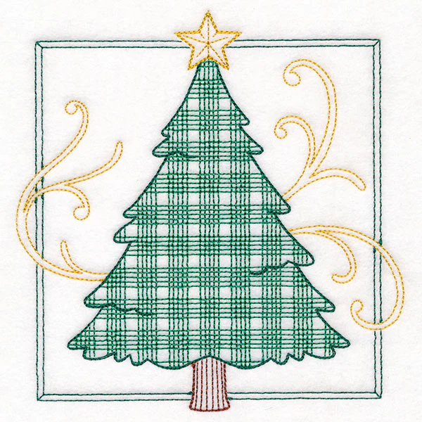 Retro Gingham Christmas Tree - Image 5