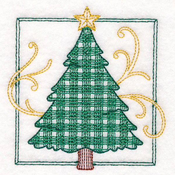 Retro Gingham Christmas Tree - Image 9