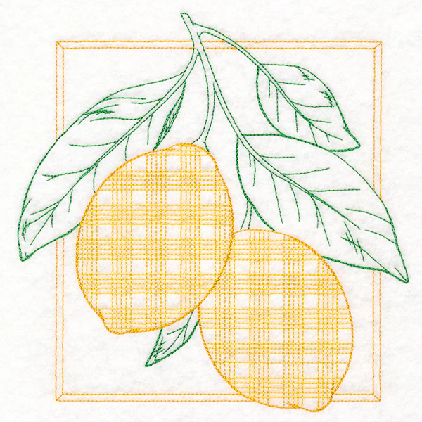 Retro Gingham Fruit - Lemons - Image 11
