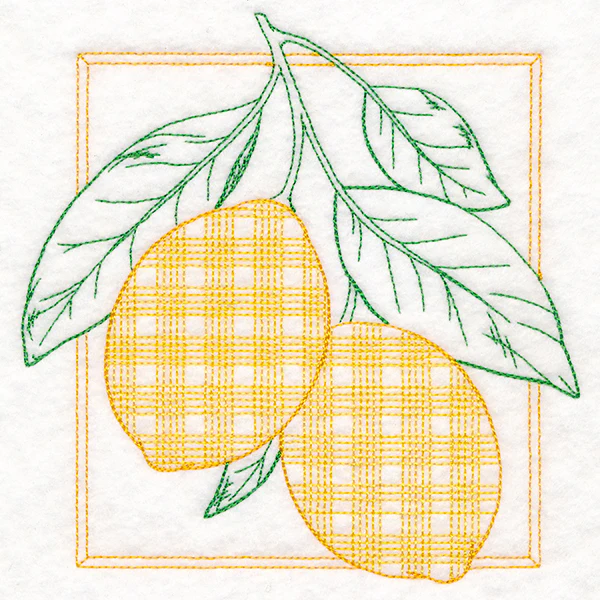 Retro Gingham Fruit - Lemons - Image 5