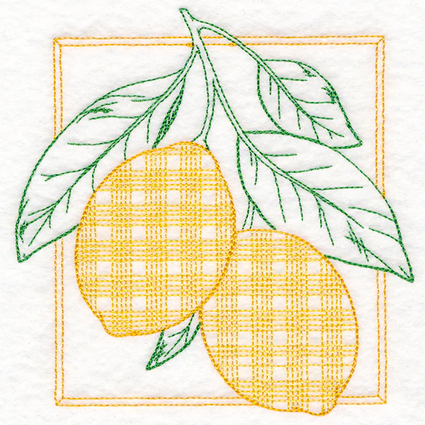 Retro Gingham Fruit - Lemons - Image 7