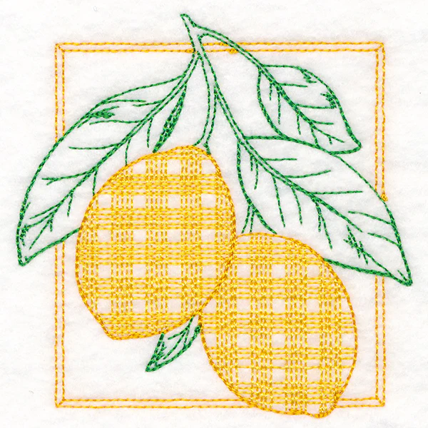 Retro Gingham Fruit - Lemons - Image 9