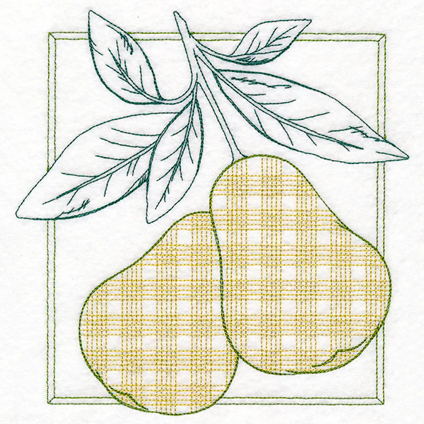 Retro Gingham Fruit - Pears - Image 11