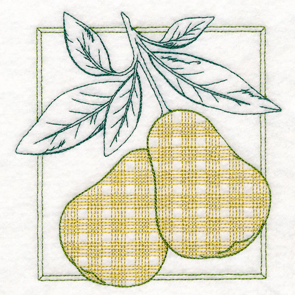 Retro Gingham Fruit - Pears - Image 7