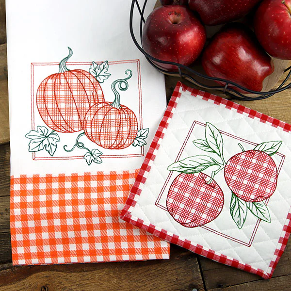 Retro Gingham Fruit - Pumpkin - Image 10