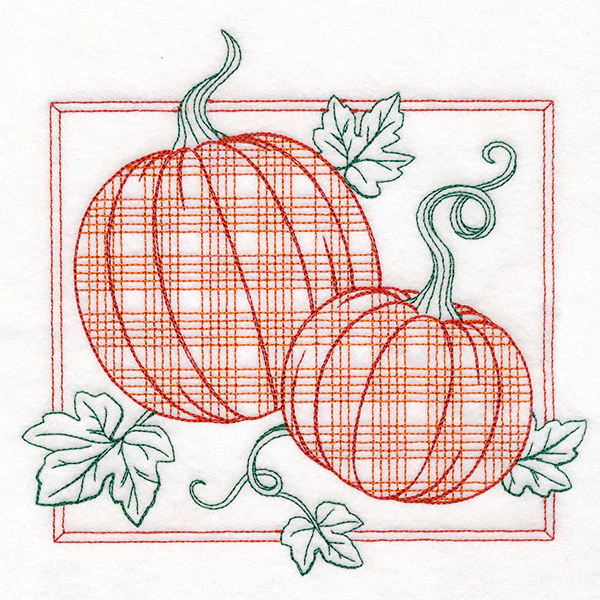 Retro Gingham Fruit - Pumpkin - Image 3