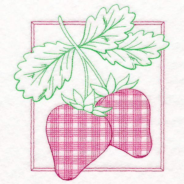 Retro Gingham Fruit - Strawberries - Image 2