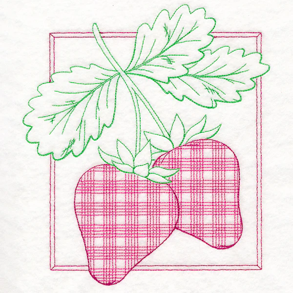 Retro Gingham Fruit - Strawberries - Image 6