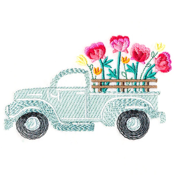 Retro Peony Flower Truck - Image 4