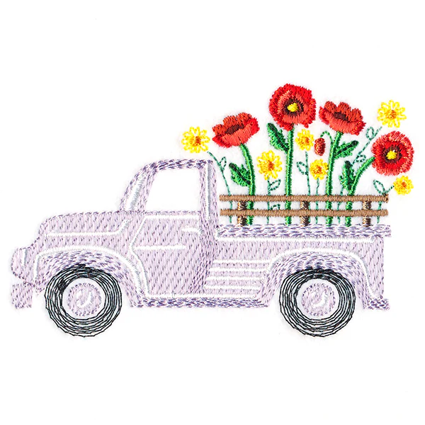 Retro Poppy Flower Truck - Image 4