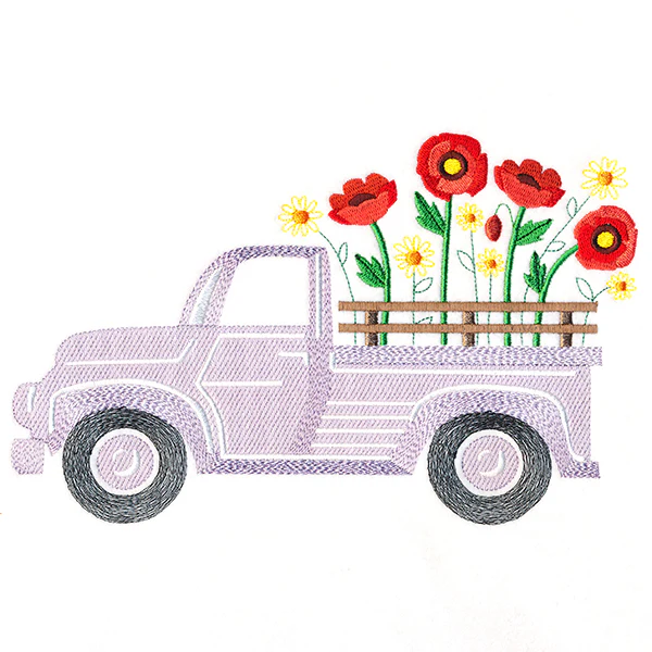 Retro Poppy Flower Truck - Image 5