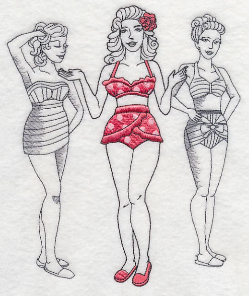 Retro Swimwear Fashion Plate - Bikini - Image 4