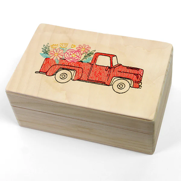 Retro Truck and Blooms (Cardstock) - Image 2