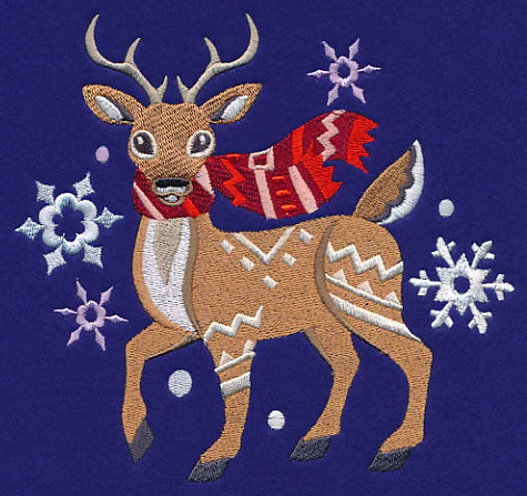 Retro Winter Deer - Image 2