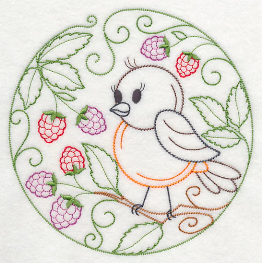 Robin and Dewberries (Vintage) - Image 2