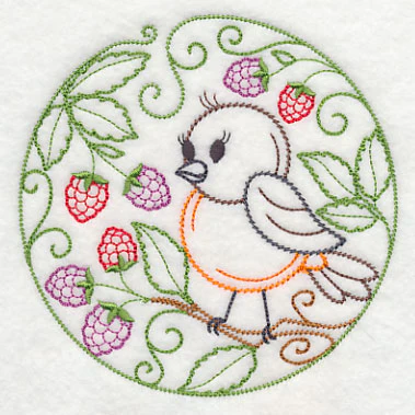 Robin and Dewberries (Vintage) - Image 4