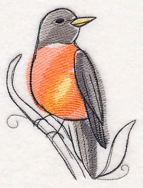 Robin in Watercolor - Image 2