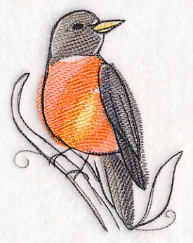 Robin in Watercolor - Image 3