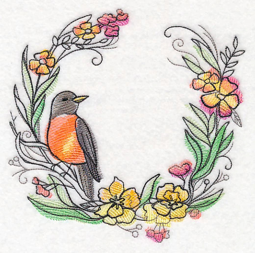 Robin Wreath in Watercolor - Image 2