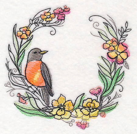 Robin Wreath in Watercolor - Image 3