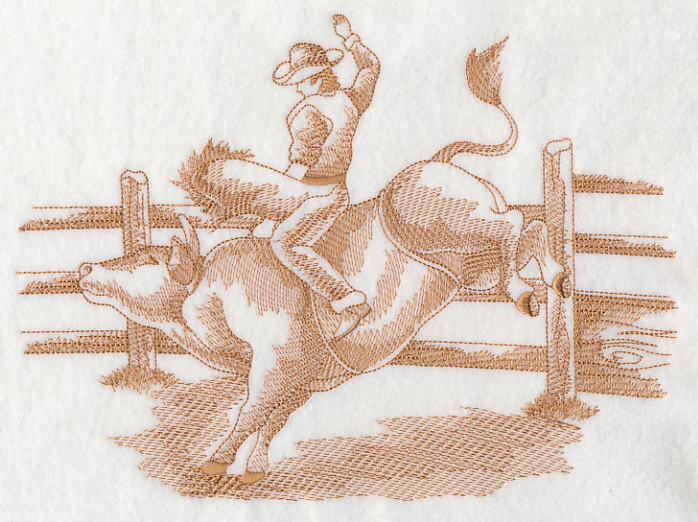 Rodeo Ridin' Scene (Toile)