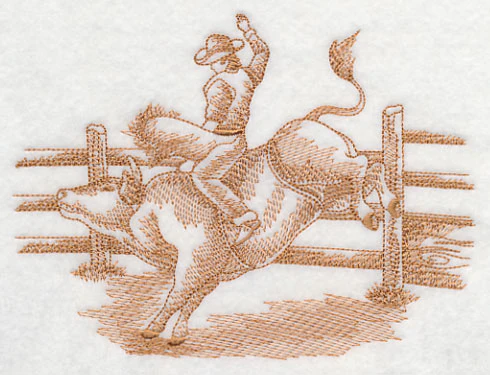 Rodeo Ridin' Scene (Toile) - Image 3