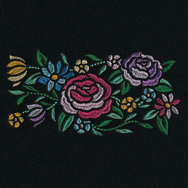 Romantic Blooms Border - Satin Stitch - Image 3