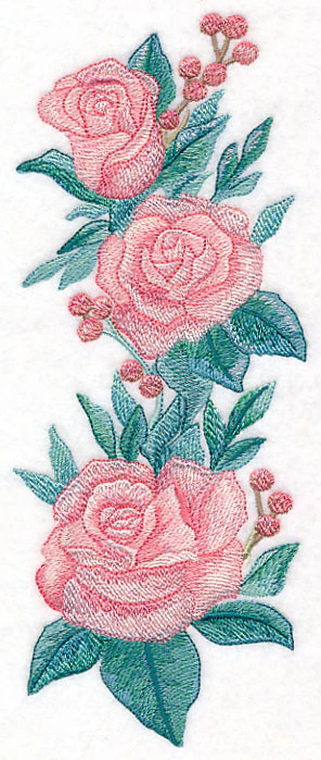 Romantic Roses Spray in Watercolor - Image 2