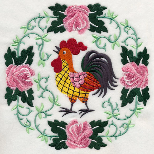 Rooster and Roses Circle - Image 6