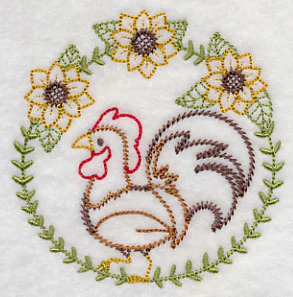 Rooster and Sunflowers (Vintage) - Image 5