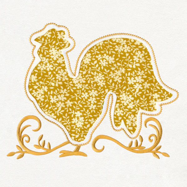 Rooster Silhouette (Reverse Applique) - Image 2