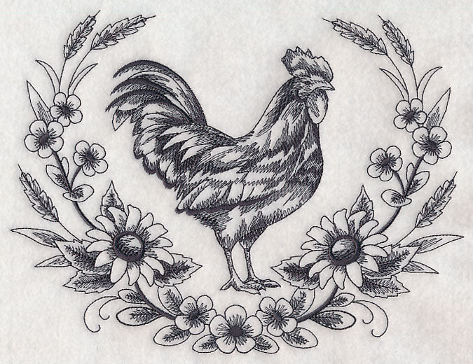 Rooster Sketch Wreath - Image 4