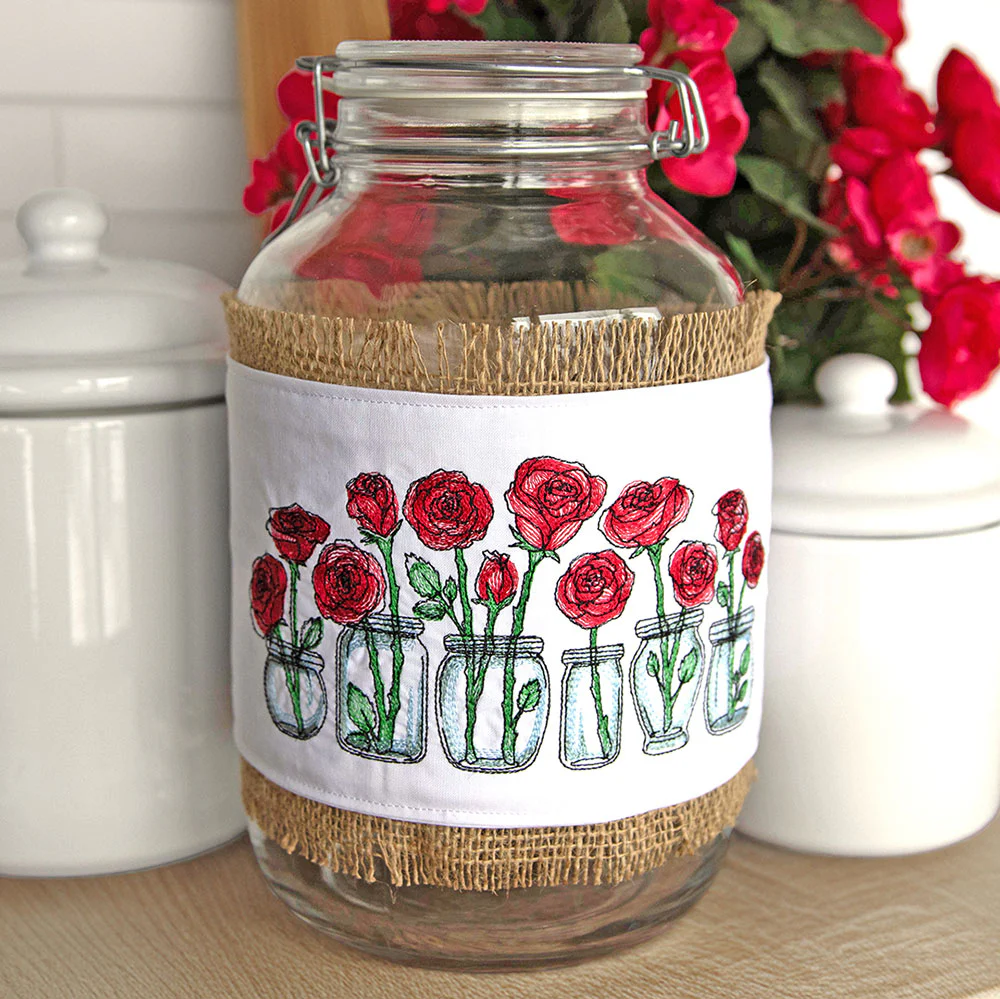 Rose Jar Bouquets Border - Image 7