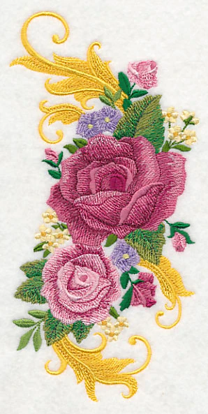 Rose Spray with Flourish - Image 3
