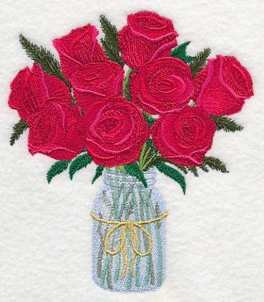 Roses in Mason Jar - Image 3