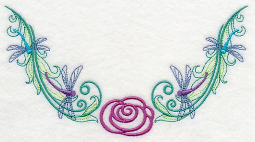 Rosy Dragonfly Neckline (V-Neck) - Image 2