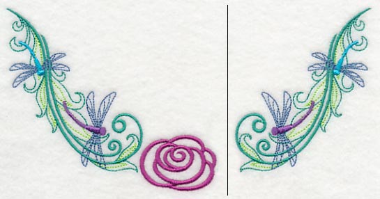 Rosy Dragonfly Neckline (V-Neck) (Split) - Image 2