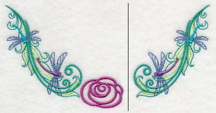 Rosy Dragonfly Neckline (V-Neck) (Split) - Image 3