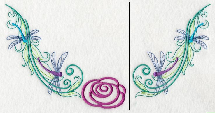 Rosy Dragonfly Neckline (V-Neck) (Split) - Image 4