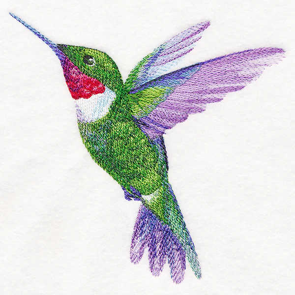 Ruby-Throated Hummingbird in Watercolor - Image 5